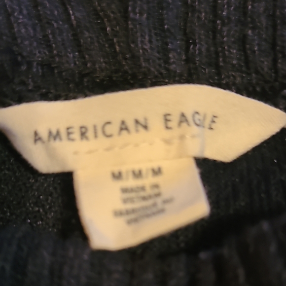 Navy Blue Ribbed Pants - Picture 2 of 4